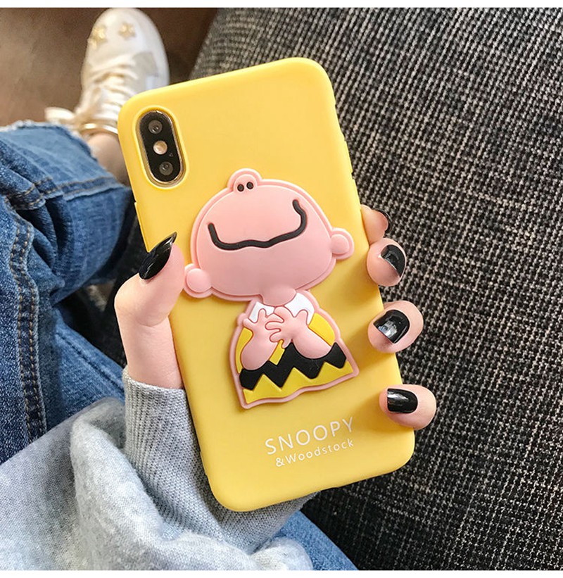 Snoopy/スヌーピー iPhone11/11 pro/11 pro maxケース ジャケット型 立体柄 シリコンケース チャーリーブラウン