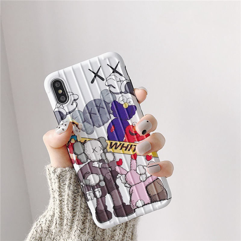 KAWS iphone 12/12 pro/11/11 pro/11 pro maxケース かわいい カウズ TPUカバー スーツケース galaxy s10/s10+/s10e/s9/s9+/s8/s8+/note10/note9ケース かっこいい