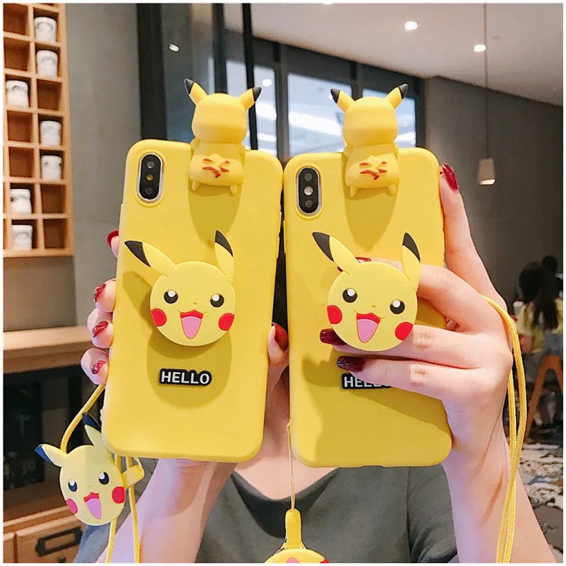 ポケットモンスター ピカチュウ柄 iphone 11/11 pro/11 pro max/se2ケース ストランプ付 3Dプリント Huawei p40/p40 pro/p30/p30 pro/p20/p20 pro/p10/p10 plus/mate30/mate30 pro