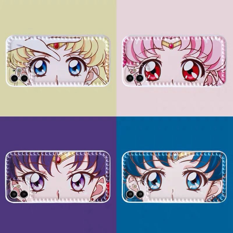 美少女戦士 iphone 11/11 pro/11 pro max/se2ケース かわいい Sailor moon セーラームーン 滑り止め リベット飾り