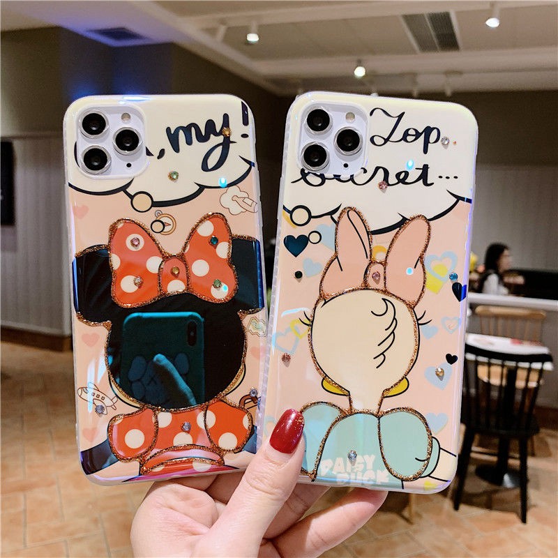 ディズニー風 iphone 11/11 pro/11 pro max/se2ケース 可愛い キラキラ Disney ミニーマウス デイジーダック ダンボ 耐衝撃 透明ケース