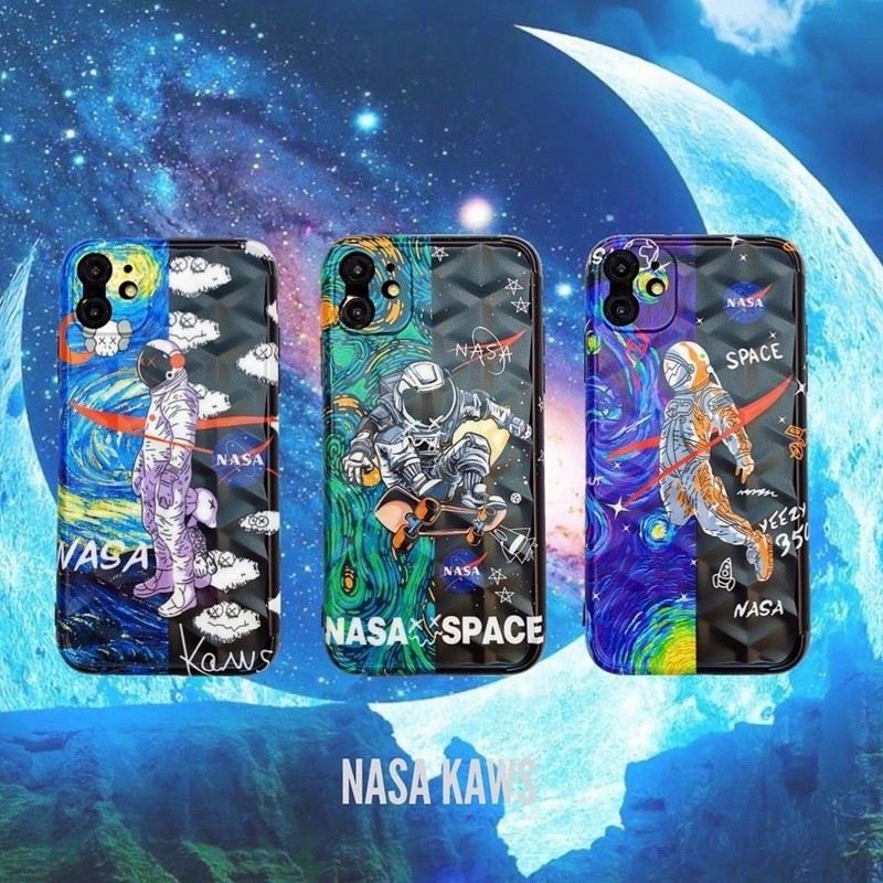 KAWS NASA 共同ブランド iphone 12/12 pro max/12 mini/11/11 pro/11 pro max/se2ケース ジャケット型 個性漫画 カウズ 宇宙飛行士 インスタ風 お洒落