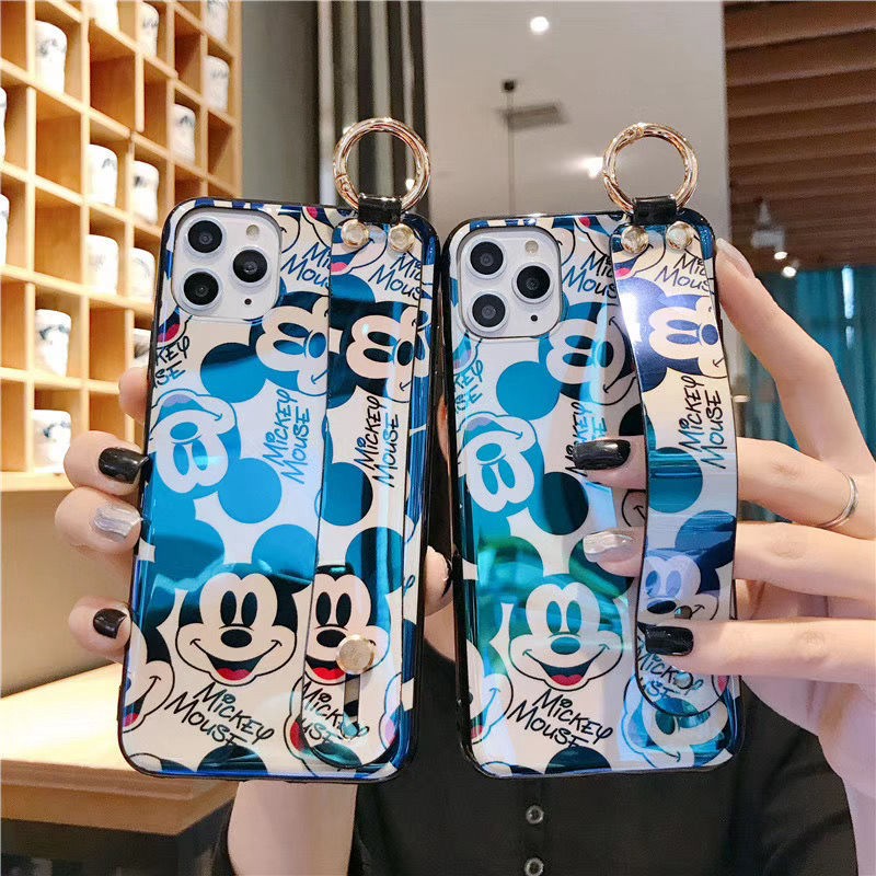 ディズニー風 iphone 11/11 pro/11 pro max/se2ケース ハンドバンド付  Disney ミッキーマウス キラキラ スタンド機能