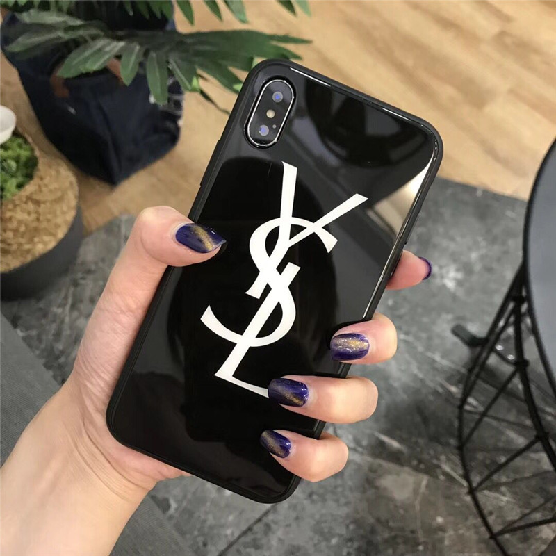 YSL/イヴサンローラン iphone 12/12 pro/11/x/8/7 plusスマホケース ジャケット型 galaxy s20/s9/s10 plus/s10/s20+ケース 背面ガラス