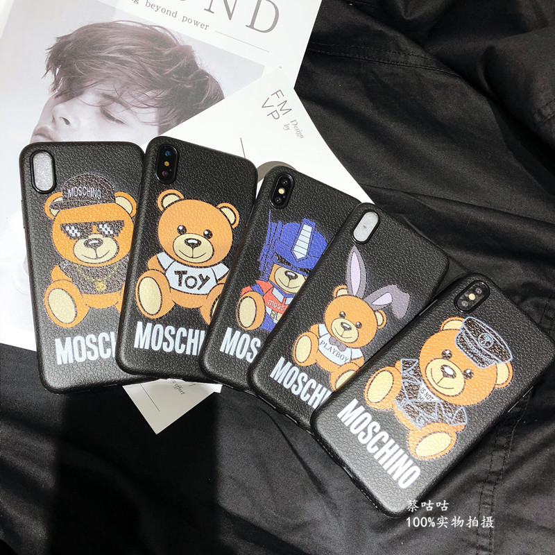 Moschino ブランド iPhone 12/12 pro/12 mini/12 pro max/11/11 pro/11 pro max/se2ケース お洒落 熊絵柄スマホケース ジャケット型 モスキーノ