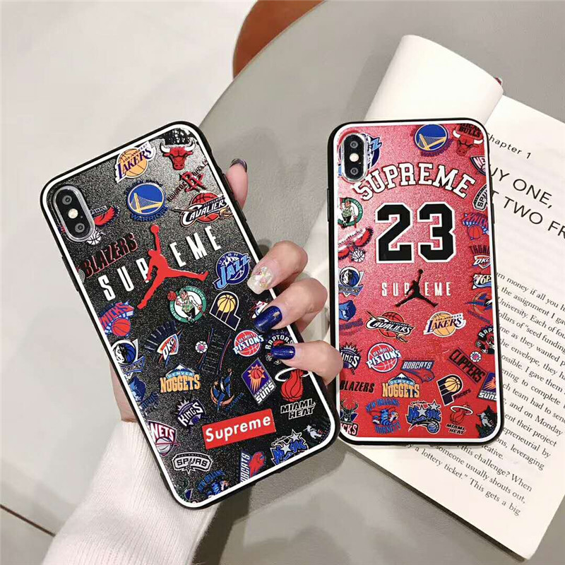 SUPREME ジョーダン ブランド iphone 12/12 pro/12 mini/12 pro max/11/11 pro/11 pro max/se2ケース スポーツ風 NBAロゴ