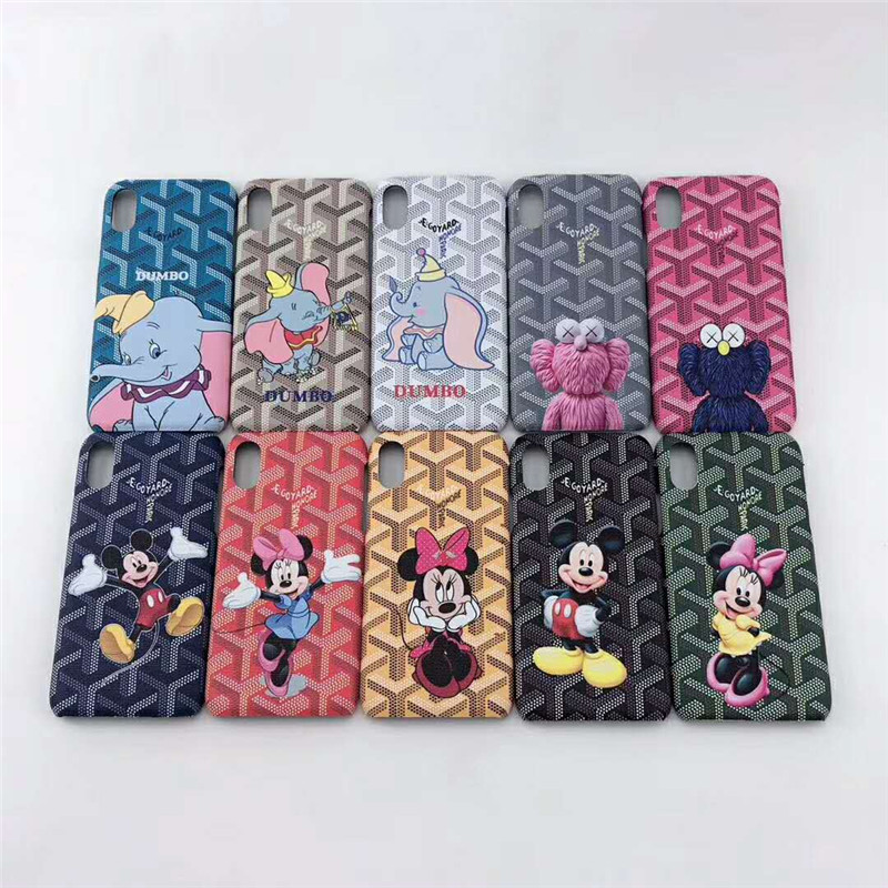 ゴヤール iphone 12/12 pro/12 pro max/11/xr/xs maxケース Goyard キャラクター Galaxy s20/s10/s10+/a30/s9ケース Kaws ディズニー