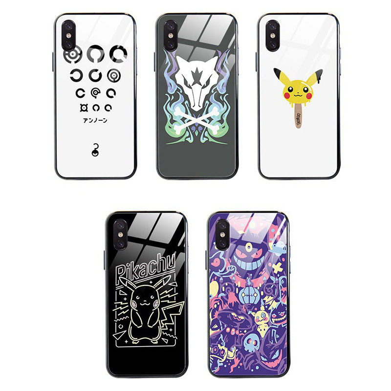 ポケットモンスター iphone 12/12 pro/12 max/12 pro max/11 pro max/se2ケース 可愛い  ガラス 漫画柄 ピカチュウ ヒトカゲ ゼニガメ 全機種対応