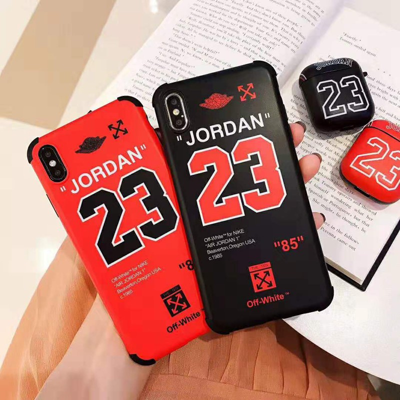 NikeナイキJordanジョーダンoff-whiteオフホワイトiphone12pro/12mini/12pro max/11ケース 運動風 NBAブルズ MJ23 ブランド 四角保護 芸能人愛用 男女通用 アイフォンx/xs/xr/8/7/6カバー