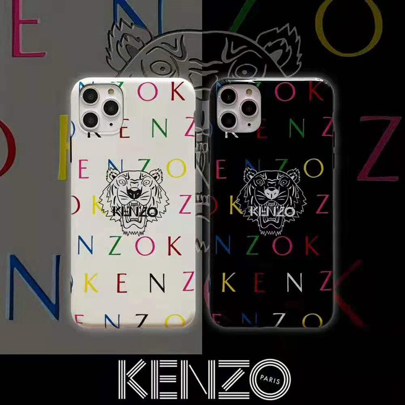 KENZO iphone 11/11 pro max/11 pro/se2ケース かわいい ケンゾー 虎頭付 ブランド iPhone x/xr/xs maxケース カラー柄 おしゃれ ハードケース