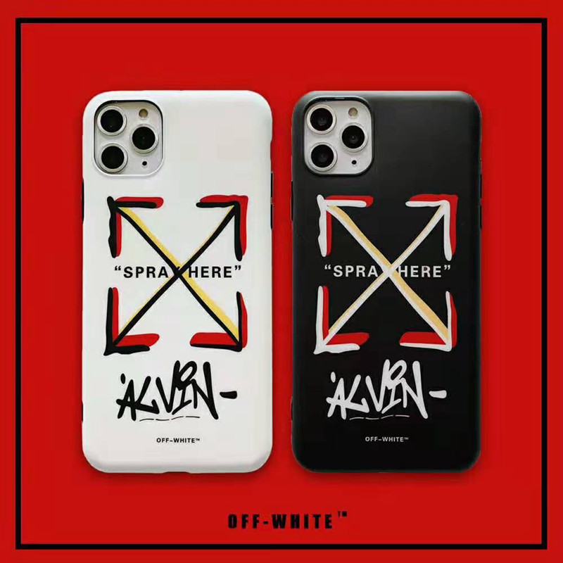 個性 SPRAY HERE 矢印 韓国風 耐衝撃 アイフォンx/xr/xs max/8/7 plusケース メンズ レディース