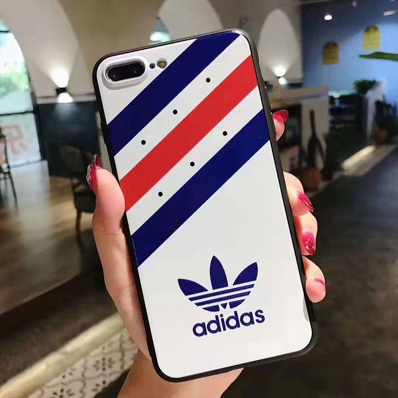 Adidas アディダス iphone12/12pro/12mini/12pro max/11/11pro/11 pro maxケース ブランド 個性 トレフォイル レザー スポーツ風