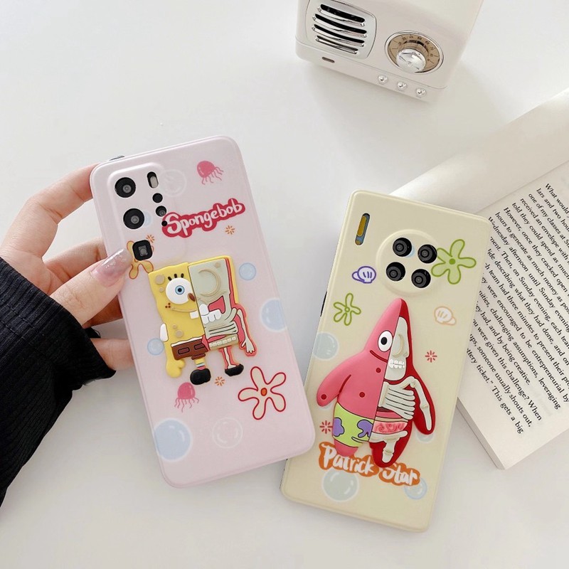  韓国風 Huawei p40/mate30人気 Patrick Star 耐衝撃 アイフォン X/XS/XR/8/7カバー メンズ レディーズ 