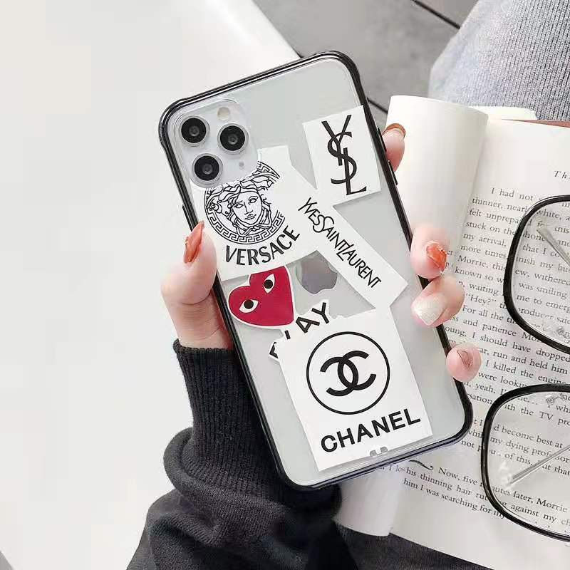 透明ケース Versace YSL Chanelブランド アイフォンiphone 11/x/8/7 plusケース ファッション メンズ レディーズ