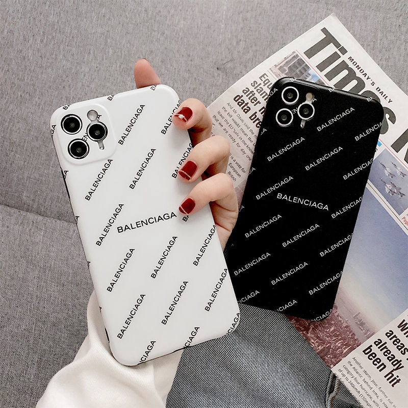 Balenciaga ペアお揃い iphone12 pro/12mini/12 pro maxケース バレンシアガ 経典 ブランド ジャケット型 個性 アイフォン11/xs/x/8/7ケース 2021 iphone12ケース 高級 人気 黒白色