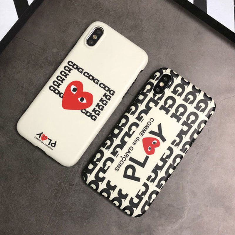 CDGコムデギャルソンiphone12pro/12mini/12pro max/11ケース PLAY心柄 COMME des GARCONSシンプル 川久保玲 ins風 モノグラム ソフト 男女通用 アイフォンx/xs/xr/8/7カバー