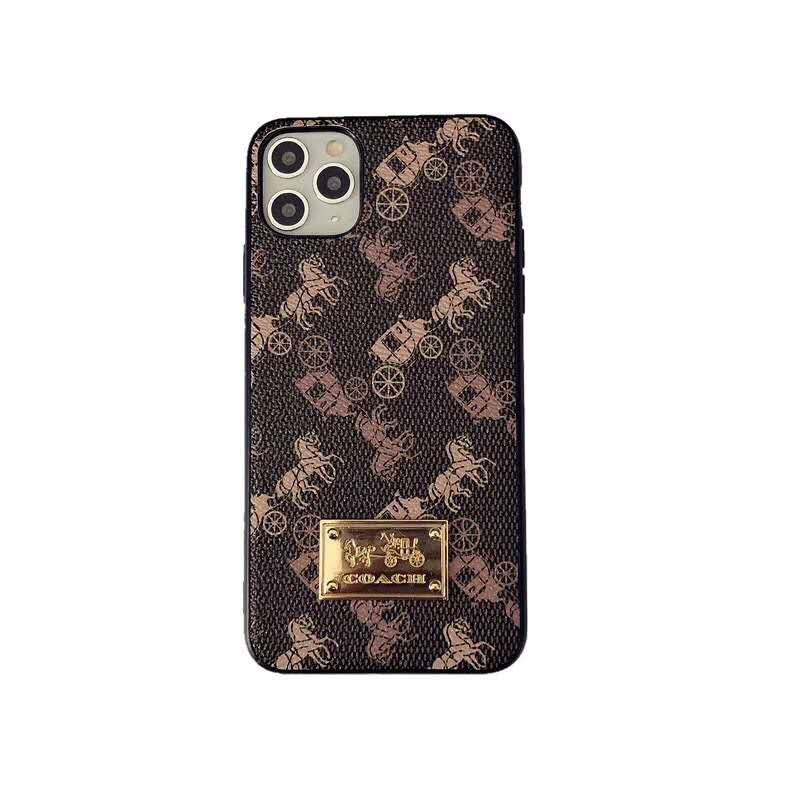 Coachコーチ ブランドiphone12/12pro/12mini/12pro max/11ケース キャリッジ 金属 女性向け ジャケット型 可愛い アイフォンx お洒落 芸能人愛用