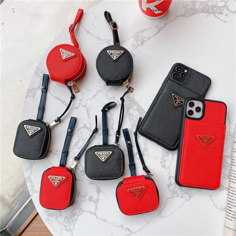 PRADA ブランド Iphone12/12 Mini/12 Pro Max/12 Proケース プラダ バッグ型 収納可能 AIRPODS 1/2/3/pro iPhone11/11 Pro Max/11 Proケース 耐衝撃 ステッチ 財布 スタンド機能