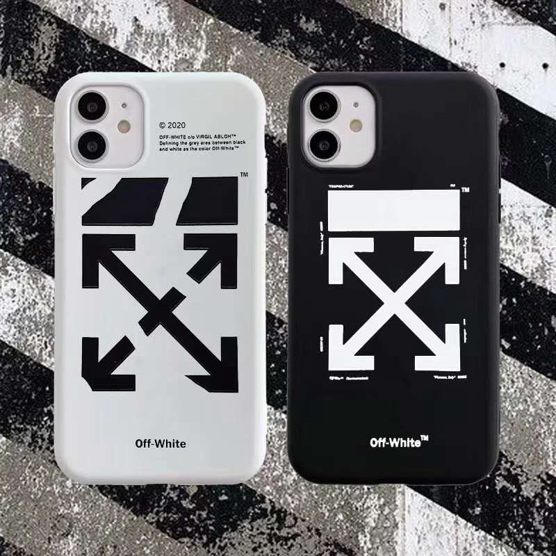 Off-white 黒白TPU iPhone 11/11 pro/11 pro maxケース シンプル ビジネス アイフォンx/xr/xs max/8/7カバー