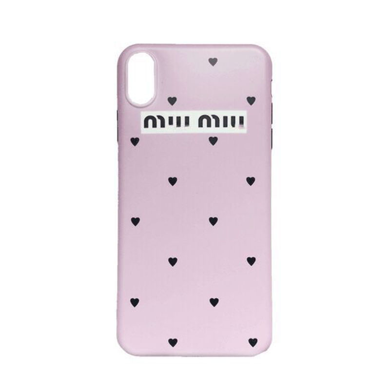MiuMiu ブランド iphone 12 pro/12 mini/12 pro max/11/11 pro/11 pro maxケース ミュウミュウ モノグラム ハート柄 iPhone 12/X/XS/XRスマホケース ジャケット型 MIUMIU 芸能人愛用