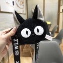 ぬいぐるみ猫柄Galaxy S20+/s21 huawei mate30 pro/p30 iphone 12/11/xr/xs masケース   アニメ黑猫キャラクターケース 小銭入れ galaxy s20/s10/note10 創意柄 ストラップ付き 斜め掛け