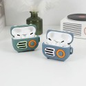 ラジオ型 AirPods 1/2/3ケース かわいい Bluetoothイヤホンケース シリコンケース 無線型 漫画風 リング付き 立体 手触り 保護カバー 全面保護 プロアクセサリー キーホルダー エアポッド1/2/3ケース 持ち運び 男女通用