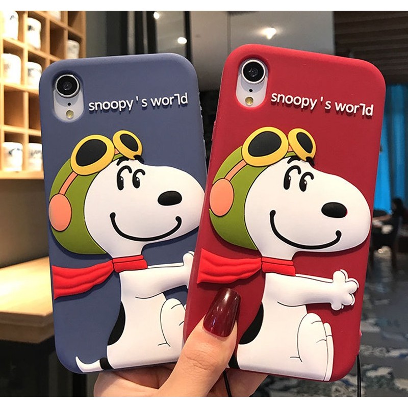 スヌーピー Iphone12 11 Se2ケース シリコンカバー 立体柄 Snoopy チャーリーブラウン Oppo R17 15ケース ピーナッツ漫画 チェーン付き 男女兼用 かわいい アイフォンx Xs Xr 8 7 6カバー