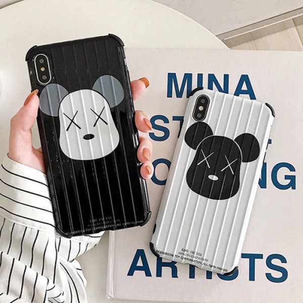 KAWS iphone 11/11 pro/11 pro max/se2ケース キャリーバッグ型 個性 Huawei p30/p30 pro/p20 pro/mate30/mate30 pro/mate20 proケース カウズ インスタ風 アイフォンx/xr/xs/8/7ケース シリコン材質 OPPO r17 pro/r15ケース 韓国風 アイフォンx/xs/xr/8/7カバー 耐衝撃スマホケース メンズ レディーズ