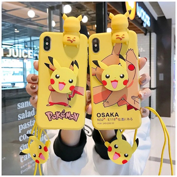 ポケットモンスター ピカチュウ柄 iphone 11/11 pro/11 pro max/se2ケース ストランプ付 3Dプリント Huawei p40 pro/p30 pro/p20 pro/p10 plus/mate30 pro/mate20 pro/mate10 pro/mate9 pro/Nova 4e/3eケース 個性 Honor 9/8ケース シリコンケース OPPO R15/R17 Pro/find x2ケース おしゃれ アイフォンx/xs/xr/8/7/6カバー レディーズ