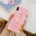 KAWS iphone x/xr/xr max/xs/xs max/se2ケース 個性 カウズ インスタ風 3D柄 かわいい 四角ヒット防止 矩形型 シリコン 浮彫デザイン スタンド機能 アイフォン8/7/6カバーおしゃれ 男女通用