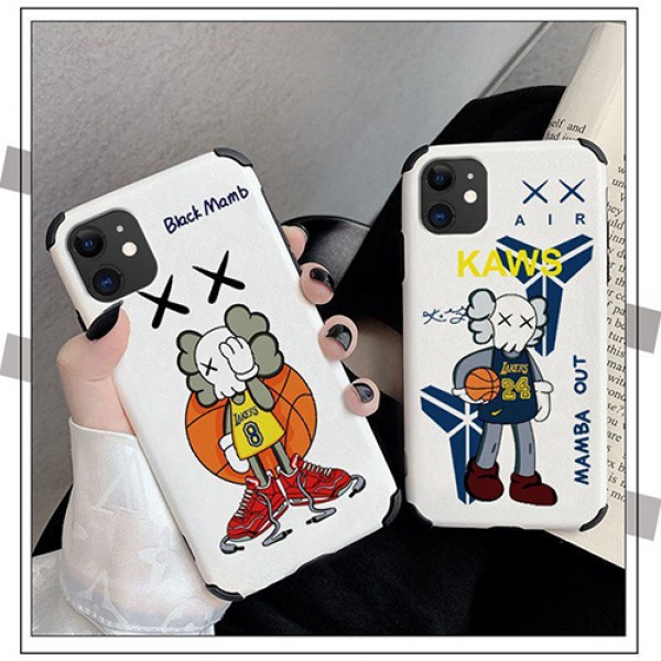 KAWS iphone 12/12 pro max/11/11 pro/11 pro max/se2ケース 個性 カウズ柄 運動風 コンビネーション ジョーダン kobe ブラックマンバ iPhone 12 pro/12 max/X/XS/XR/XS MAXケース シリコンケース 四角ヒット防止  耐衝撃 アイフォン12 mini/8/7/6カバー メンズ レディーズ