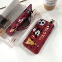 ディズニー ブランド iphone 12 pro/12 pro max/12 mini/11 pro/11 pro max/se2ケース オシャレ ミッキーマウス Disney Minnie ハンドバンド付 スタンド機能 落下防止 韓国風 耐衝撃 ジャケット型 アイフォン12/11/x/xs/xr/8/7カバー メンズ レディーズ