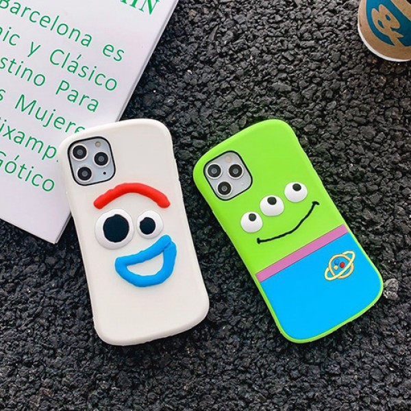 ディズニー風 トイ・ストーリー iphone12/12pro/12pro max/se2ケース フォーク Toy Story エイリアン iPhone X/XS/XRケース ソフト シリコンケース アイフォン8/7/6カバー 耐衝撃 ファッション レディーズ