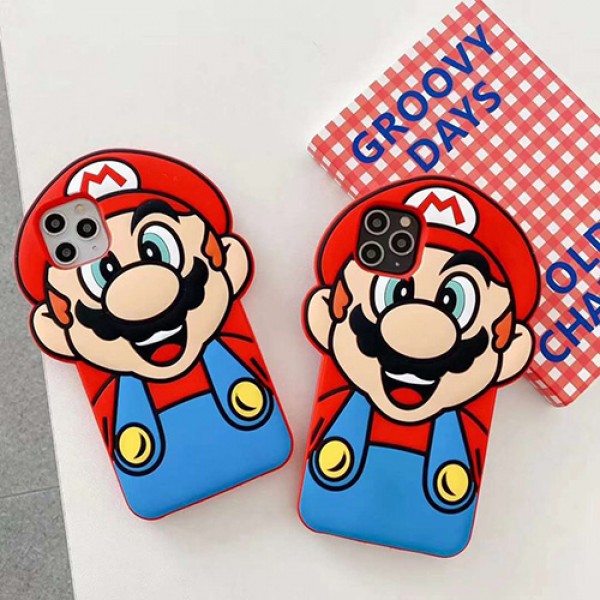 スーパーマリオブラザーズ iphone 11/11 pro/11 pro max/se2ケース かわいい ゲーム風 Super Mario Bros 面白い ブランド シリコンケース 立体柄 ジャケット型 iPhone X/XS/XR/XS MAXケース 衝撃吸収　アイフォン8/7/6カバー メンズ レディーズ