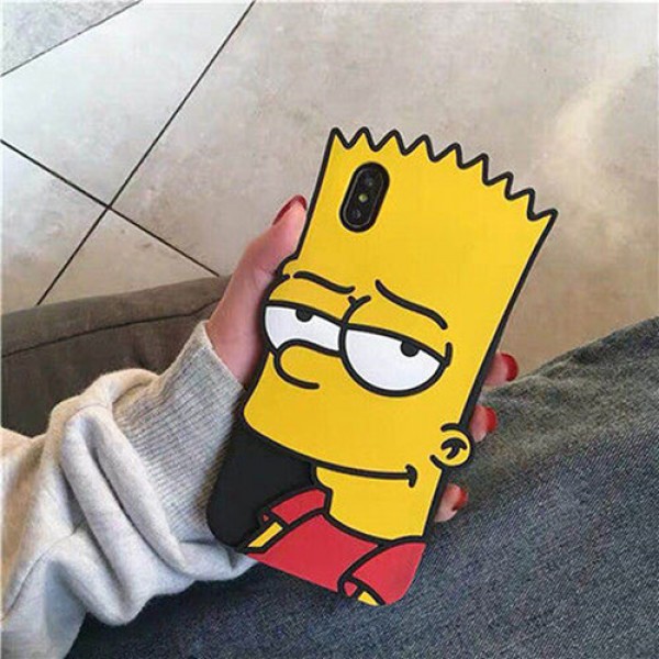 ザ・シンプソンズ iphone 12/12pro/12 pro max/se2ケース おしゃれ bart simpson ソフトTPU製 カード収納でき 立体柄 iPhone X/XS/XR MAXケース 耐衝撃 アニメ ins風 欧米セレブ愛用 アイフォン8/7/6カバー メンズ レディーズ