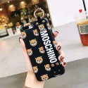 Moschino ブランド iphone 12 pro/12 mini/12 pro max/11/11 pro/11 pro max/se2ケース ジャケット 熊絵柄 モスキーノ ハンドベルト付き 韓国風 リング付き おしゃれ 芸能人愛用 落下防止  耐衝撃 アイフォン12/x/xs/xr/8/7カバー 学生 メンズ レディース