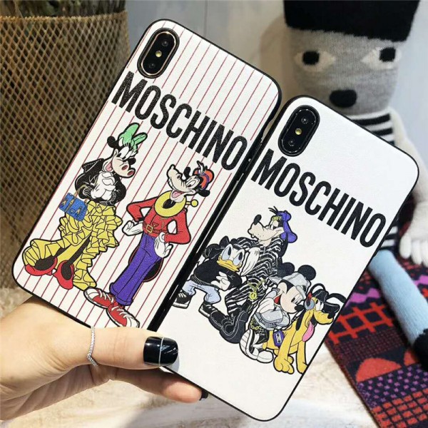 Moschino ディズニー ブランド iphone 12 pro/12 mini/12 pro max/11/11 pro/11 pro maxケース モスキーノ 漫画風 ジャケット型  トムとジェリー ミッキー柄 ミニーマウス ブルーレイ ドナルドダック デイジーダック iPhone 12/xr/xs max/xs/x/スマホケース  Bluto アイフォン8/7/6/6s Plusカバー メンズ レディーズ 