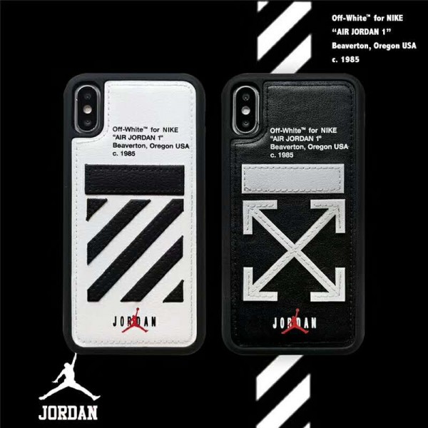 オフホワイト iPhone 12/12 pro/12 mini/12 pro max/11/11 pro/11 pro max/se2ケース レザー Off-white ジョーダン ジャケット型 経典  Jordan Air ブランド iphone x/8/7/6/6s Plusカバー メンズ レディース