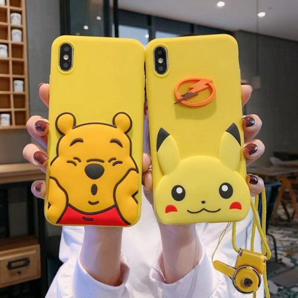 クマのプーさん Winnie-the-Pooh iphone 12/12 pro/12 pro max/11/se2ケース バング型 ピカチュウ ポケットモンスター Galaxy s20/s10/s9/s9/s8/note10/note9ケース 韓国風 斜め掛け Huawei p40/p30/p20/mate30/mate20/Nova 4e/Nova 3e/Honorケース OPPO R15/R17ケース  アイフォンx/xs/xr/8/7/6カバー