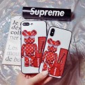 シュプリーム ブランド iPhone 12/12 pro/12 pro max/11 pro/11 pro maxケース 可愛い SUPREME ルイヴィトン LV  熊柄 個性 TPU アイフォン12 mini/11/se2/x/xr/xs/8/7/6カバー ジャケット型 メンズ レディーズ