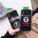 Aape ステューシー iphone 12/11/x/xr/xs/xs maxケース カッコイイ アープ 絵柄 Stussy 背面ガラス iPhone X/8/7 plusケース ブランド アイフォン6/6s ジャケット型 AAPE A BATHING APE 衝撃保護 ファッション メンズ レディーズ