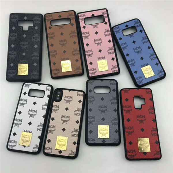 エムシーエム iphone 12 pro/12 mini/12 pro max/11 pro/11 pro max/se2ケース MCM レザー galaxy s20/s10/s9/s8/note20/note10/note9/note8ケース モノグラム ブランド 経典 金属銘板 ファッション アイフォン12/11/x/xs/xr/8/7/6カバー 大人気 メンズ レディース