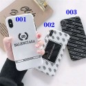 Balenciagaブランドiphone 12/12 pro/12 mini/12 pro max/11/11 pro/11 pro max/se2ケース 個性 バレンシアガ モノグラム 黒白プリント アイフォンx/xr/xs max/8/7 plusケース 潮流 メンズ レディース