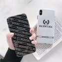 Balenciagaブランドiphone 12/12 pro/12 mini/12 pro max/11/11 pro/11 pro max/se2ケース 個性 バレンシアガ モノグラム 黒白プリント アイフォンx/xr/xs max/8/7 plusケース 潮流 メンズ レディース