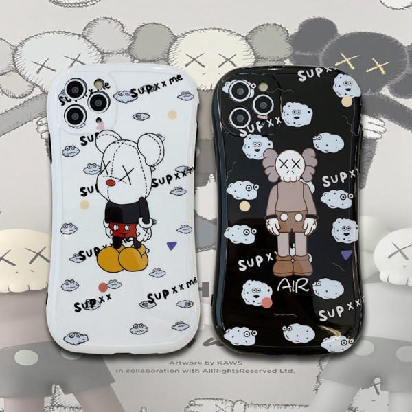 KAWS シュプリーム iphone 12 mini/12 pro/12 pro max/11 pro max/se2ケース ディズニー風 かわいい カウズ 個性 supreme熊 ソフト ミッキーマウス キラキラ シリコン 落下保護 アイフォン12/11/x/xs/xr/8/7カバー メンズ レディーズ