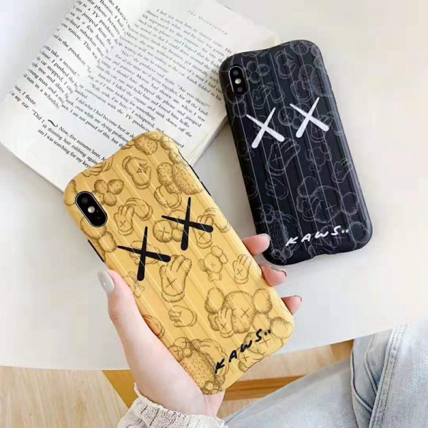 Kaws ブランド iphone 12/12 pro/12 mini/12 pro max/11/11 pro/11 pro max/se2ケース キャリーケース型 カウズ XX柄  アイフォンx/xr/xs max/8/7 plusケース 可愛い ファッション メンズ レディーズ