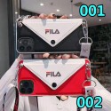 FILA ブランド iphone 12 pro/12 mini/12 pro max/11 pro/11 pro max/se2ケース 封筒型 フィラ 個性 Fila 韓国風 ストラップ付き レザー アイフォン 12/11/x/xr/xs max/8/7 plusケース カード入れ ポケット付き オシャレ ファッション レディース 