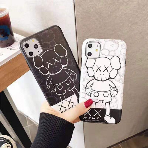 KAWS iphone 12/12 pro/12 mini/12 pro max/11/11 pro/11 pro max/se2ケース おしゃれ 個性 カウズ 潮流 漫画風 人気 ジャケット型 アイフォンx/xr/xs max/8/7 plusケース 耐衝撃 学生 ファッション メンズ レディース