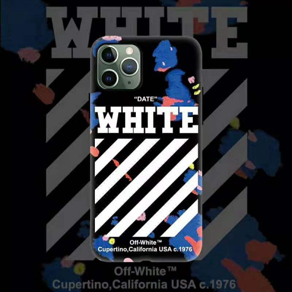 off-white/オーフホワイト ブランド iphone12/11/11 pro/11pro max/se2ケース 個性 ジャケット型 純黒 矢印 人気 落書き柄 アイフォンx/xr/xs/xs max/8/7 plusケース ファッション メンズ レディーズ