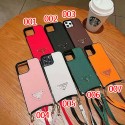 プラダiphone14/14+/14pro/14pro maxケース 純正レザー Prada ブランド iphone13/13pro/13 pro maxカバー シンプル 高級感 アイフォン12pro max/12/12proケース 首 肩に掛ける 携帯便利 ファッション 指紋防止